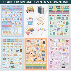 Ultimate 1500+ Sticker Pack for Planners – 40 Pages, 6” x 9”, Seasonal & Holiday