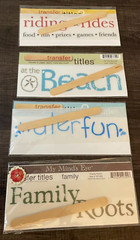 Scrapbooking Lot of 4 MME Transfer Titles Rub-Ons Water Fun, Beach,
