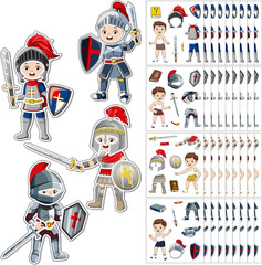 192 Pcs Armor of God Stickers Craft Kit for Kids Religious Bible Medieval Sticke