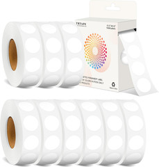 1/2 Inch Dot Stickers, White Circle Sticker Label Sticker 1000 Dots | 1000 round