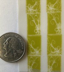 GREEN FLOWER BORDER Rub-On Transfer(6pc)Garden•Blooming •Leaves•Card Making•