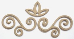 {9 Pc} FLOURiSH FLOWER and VINES – Bare Unfinished Chipboard Die Cuts