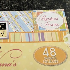 Gender Neutral Scrapbooking Lot 2 pads paper, Ribbons, Embellishments Lettering