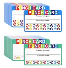 Punch Cards for Classroom, 240 Pack Kids Behavior Reward Punch Cards, Incenti…