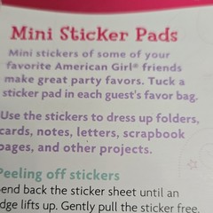 American Girl Mini Sticker Pads Party Favors, Multicolor 4 Packs 140 Pieces