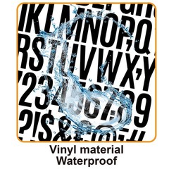 Waterproof Letter Stickers 2 Inch, 1000 Pcs Vinyl Labels, Address Signs, Black