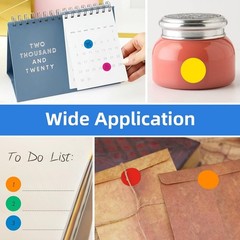High-Quality 3/4 Inch Round Colored Stickers – 1600 Labels for Home & Teaching