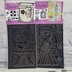 Hot Off The Press Dazzles Scrapbooking Stickers Assorted Lot Of 7 Dolls Flowers