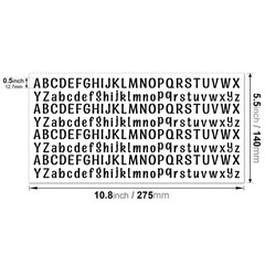 AVERZELLA 2500 PCS 12 Sheets Letter Stickers Small, 11×5.5 inch. Sheet, Black