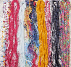 Fiber Art Yarn Journal Scrapbook Mixed Media Gift Wrap Jewelry 24 Yds «Twilight»