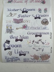 Bride & Groom Sticker ROLL NRN Designs Scrapbook Stickers Wedding Titles