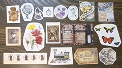 Junk Journal Kit Vintage Style Paper Stickers Tags Tickets Images Ephemera Craft