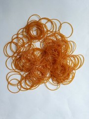 Rubber Bands.. Natural Rubber. Comes in bags of 1 lb each. Home and Office Use