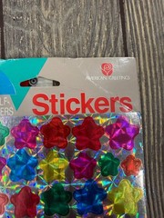 Vintage American Greetings Super Stickers Holographic Glitter Stars RARE 80’s
