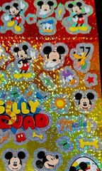 DISNEY MICKEY MOUSE STICKERS✨❤️✨💛✨🩵✨💜✨🧡✨7 1/2” X 5 1/2”✨SILLY SQUAD✨💫