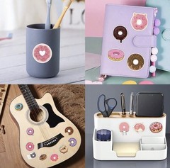 10 Pack – Random Glossy Kawaii Donut Sweet Yummy Cute Phone Laptop Cup Stickers