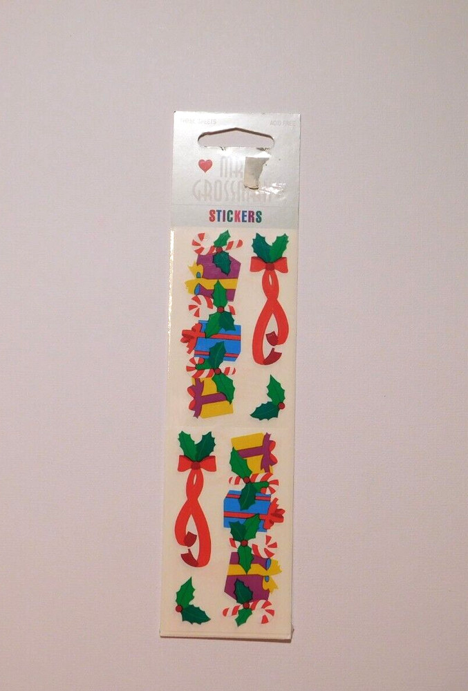 Mrs. Grossman’s Stickers Lot of 3 Strips Brand New Package ~ Christmas Border~