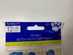 NEW~ SANDYLION Letters & Number Stickers ~ LARGE LOT Blue 12 Packs, 144 Sheets