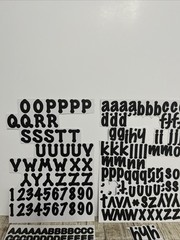 Letters And Numbers Vinyl Stickers Black & Red Mixed Lot New & used