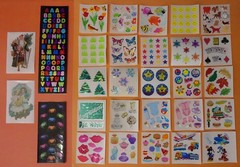 Sandylion Vintage Sticker Lot 30 Mods Prismatic Glitter Mylar Vintage 90s