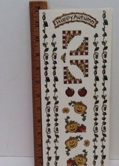 12″ Autumn Fall Pumpkin & VIne Borders Photo Corner Scrapbook Stickers