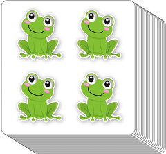 Cute Frog Stickers 1In 80-Pack for Scrapbooking, Arts, Crafts, Kids DIY