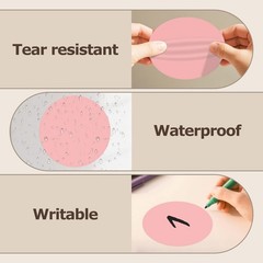 4 Inch Pink Circle Stickers Roll 300 PCS Vinyl Floor Dots Self-Adhesive Round…