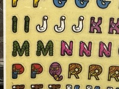 NOS NIP SEALED 80s Decal Specialties Animal Alphabet Letters & Number Stickers