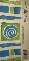 BLUE/GREEN SWIRLS Stickers (12pc)Karen Foster•Border •Squares•Summe•Card Making•