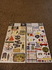 Crafts 13″ Chipboard Stickers Lot 6 Little Boy Theme Play Explore Pirates