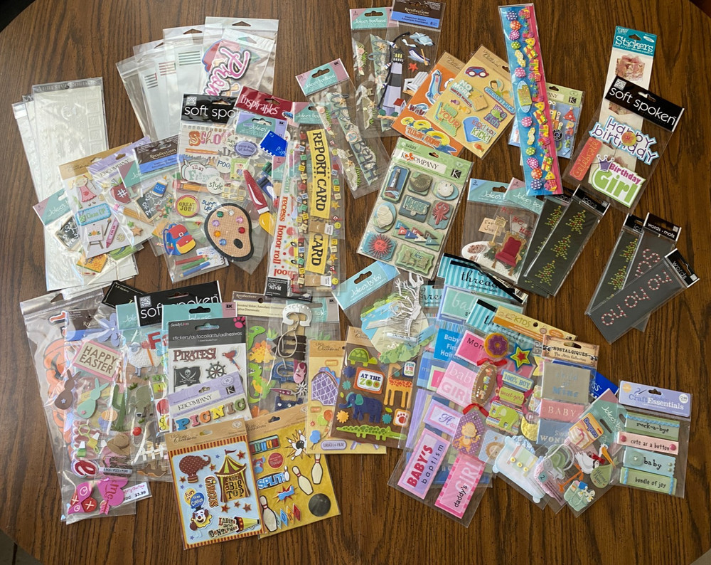 HUGE DIMENSIONAL Scrapbooking STICKER LOT – Holidays School Vacation Stickers