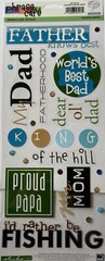 FATHER KNOWS BEST Phrase Cafe Mylar Stickers(24pc)Sticko•Fishing•Dad•King •Papa