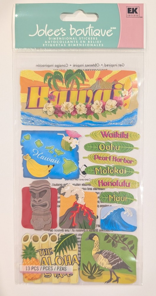 Jolee’s Hawaii Travel Vacation Scrapbooking Stickers