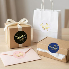 Thank You Stickers Small Business – 1 Rolls 500 Pieces Thank You for Supporting