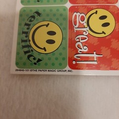 Vintage Paper Magic Group 30 Stickers Smiley Faces Teachers School 2 sheets