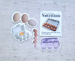 Vintage Food Stickers Breakfast Whole Eggs Vegetarian Meal Lot of 5 Pc Pcs