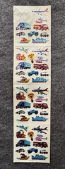 Vintage SandyLion Prismatic Mini Vehicles Transportation Stickers