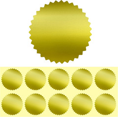 200 PCS Gold Foil Stickers – 2» Gold Stickers for Envelope Seals | Metallic Emb