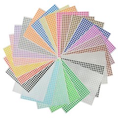 FOCCTS 25 Colors 6mm Round Dot Stickers, Small Color Coding Circle Dot Sticke…