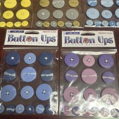 Sticko Button Ups Adhesive Buttons 5 packages different colors