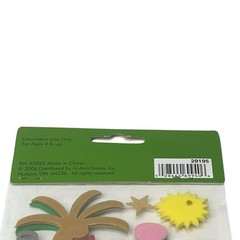 Vintage 2006 Busy Kids Camp Beach Themed Crafts Art 3D Foam Stickers NEW Sealed