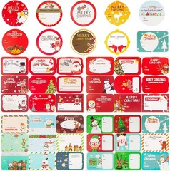 144-Pack Xmas Stickers with 36 Jumbo Designs – Versatile Labels for Every Gift