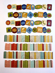 K&Company Vintage Vacation Trailer Hiking Road Trip Cardstock Stickers 8pc