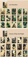 120 Sheets Gothic Scrapbooking Paper for Scrapbook Kit, Vintage Ephemera for Jun