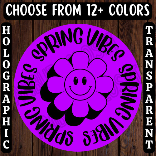 40 SPRING VIBES STICKERS 2″ LABELS SEALS THANK YOU FLOWERS SMALL BUSINESS DAISY