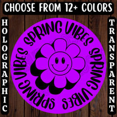 40 SPRING VIBES STICKERS 2″ LABELS SEALS THANK YOU FLOWERS SMALL BUSINESS DAISY