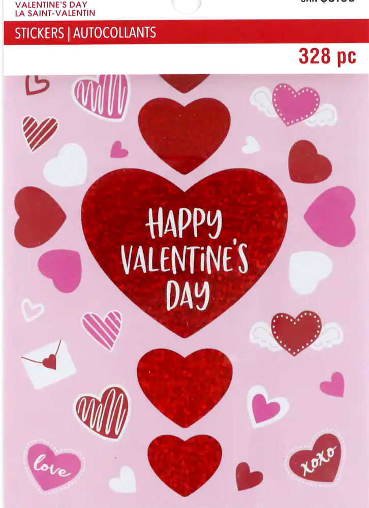 Valentine’s Day Love Sweetheart Label Alphabet Border Recollections Sticker Book