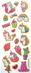 Unicorn Love Puffy Sparkle Stickers Planner Supply Valentine’s Day Crafts