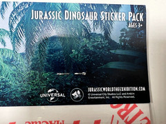 JURASSIC WORLD JURASSIC PARK Realistic Dino Sticker 4 Pack buy more and save $$