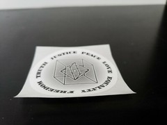 Sticker Peace Sign Diamond Symbol Love Justice Truth Freedom Equality High Gloss